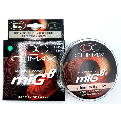 Climax Mig8 Braid Oliven 135m