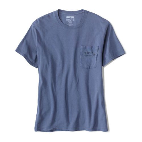 Orvis Crossed Rods Vintage Pocket T Shirt Denim