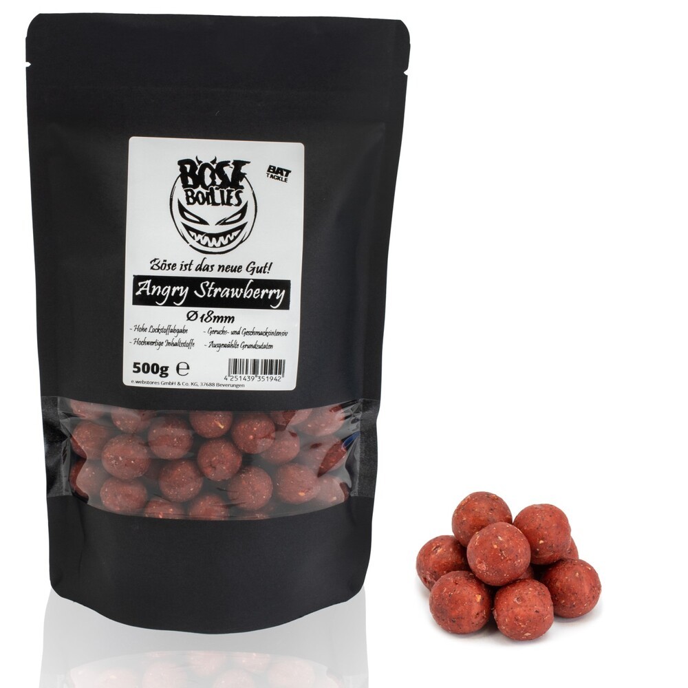 Bat Tackle B? Se Boilies Angry Strawberry   Boilies