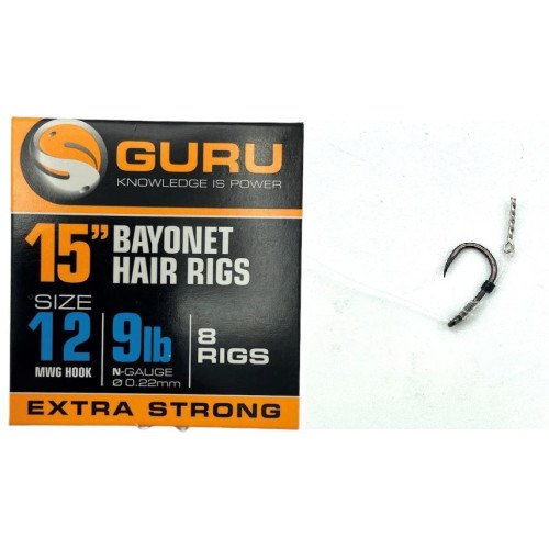 Guru Bayonet Hair Rigs 15  Str  12