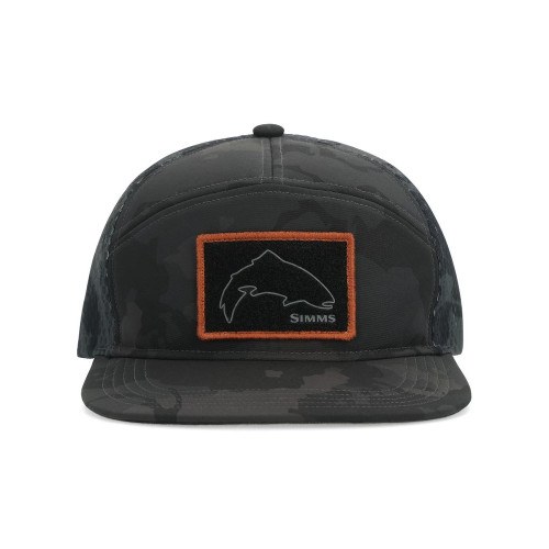 Simms 7 Panel Tech Trucker Regiment Camo Carbon