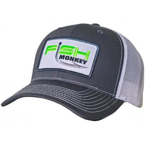 Fish Monkey Cap Mr Patch Charcoal White