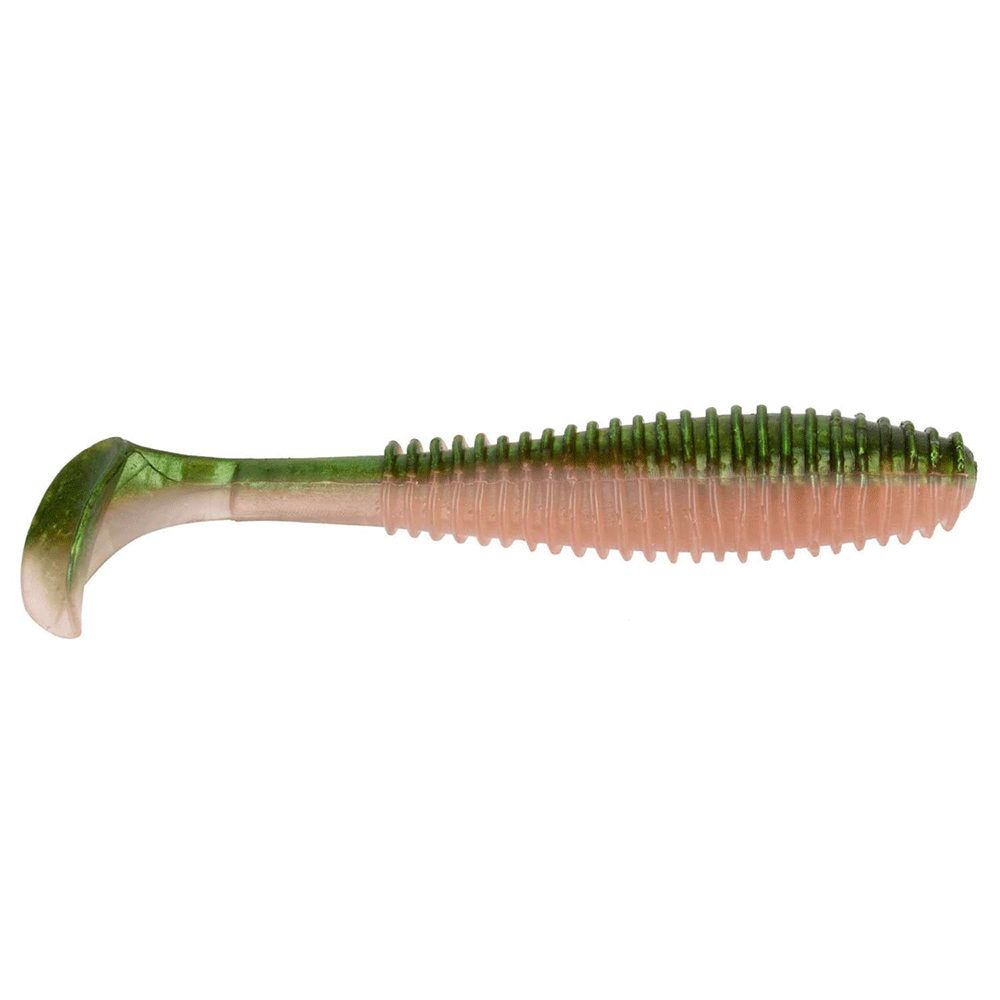 Angel Dom? Ne Gummifisch Canyonizer 2stk 14 5cm   29gr Emrald Green Peach   Softbait