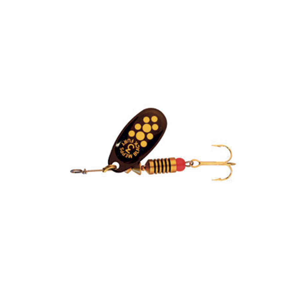 Mepps Black Fury Black Yellow   Spinnere