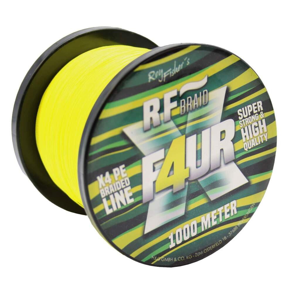 Roy Fishers X4 Fletline 1000m 0 15mm Gul   Bulkspole