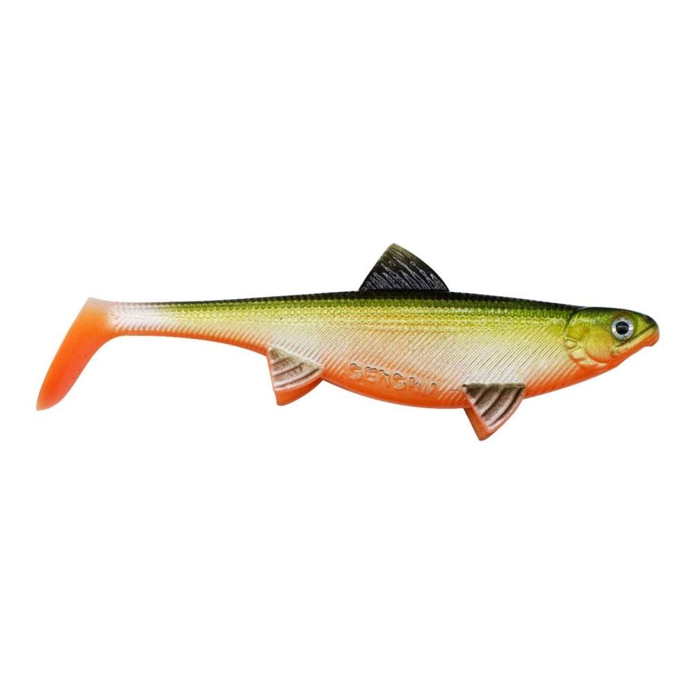 Senshu Real Fin Shad 12cm Orange Belly   Softbait