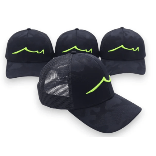 Searun Trucker Cap Black Chartreuse
