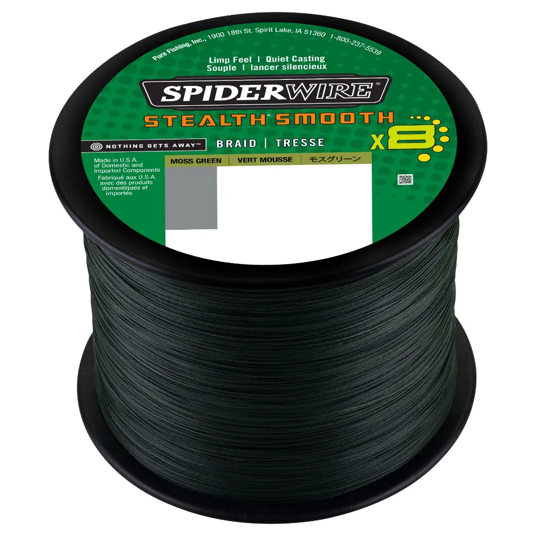 Påspoling Af Fletline Spiderwire Stealth X8 Grøn   1 50kr M 0 13mm 12 7kg
