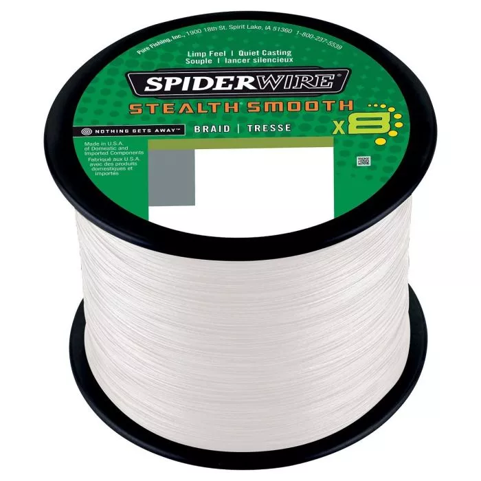 Påspoling Af Fletline Spiderwire Stealth X8 Hvid   1 50kr M 0 13mm 12 7kg