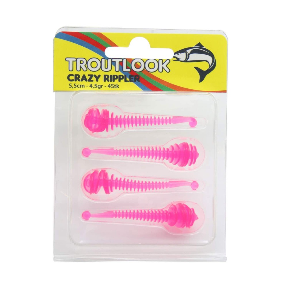 Troutlook Crazy Rippler Pink   Gummidyr